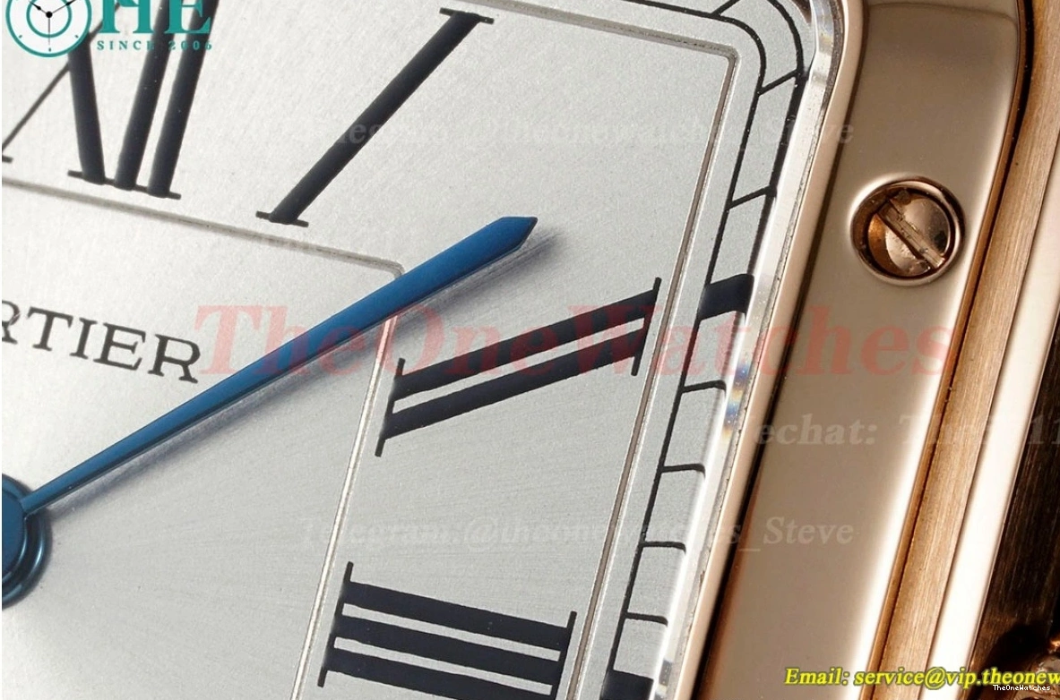 Dial Santos Quartz AF Blue LE Silver RG Dumont 0301